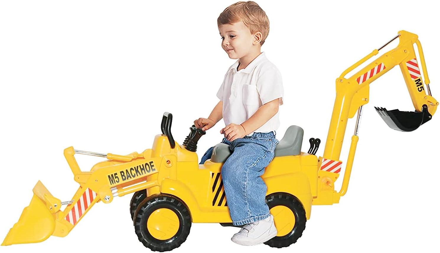 Skyteam Technology M5 Construction Front End Loader & Backhoe Action Ride-on, Children