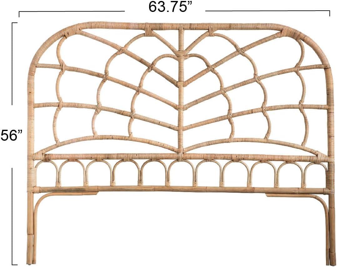 Storied Home Rattan Arched Headboard Natural