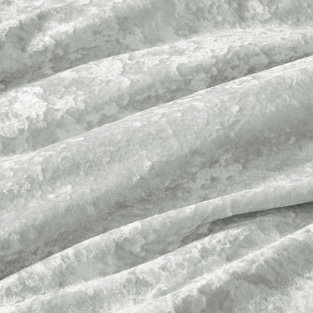 Twin/Twin XL Arabella Crushed Velvet to Faux Shearling Soft Reversible Teen Comforter Set Silver - Intelligent Design: Hypoallergenic Velvet Bedding