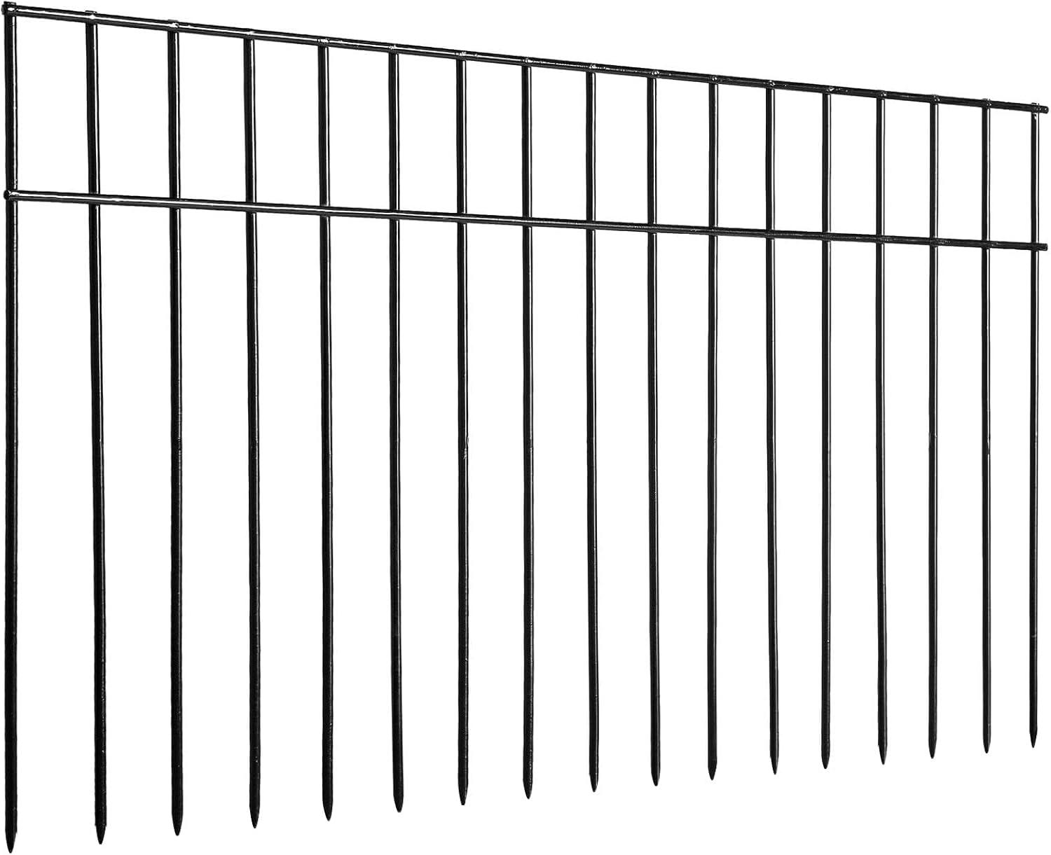 24x15-inch Black Coated Metal Animal Barrier Fence