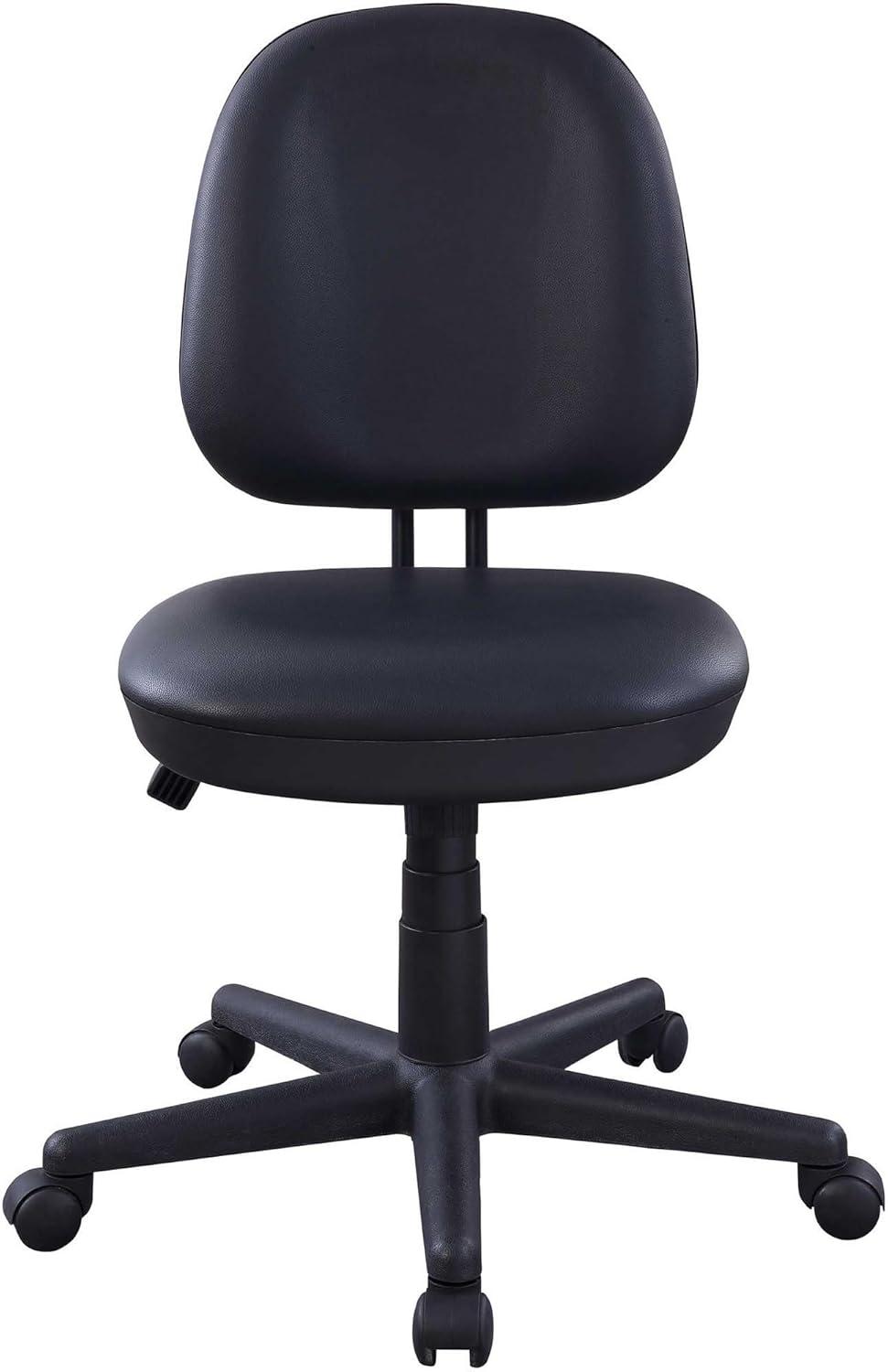 Lorell, Vinyl Task Chair, 1 Each, Black