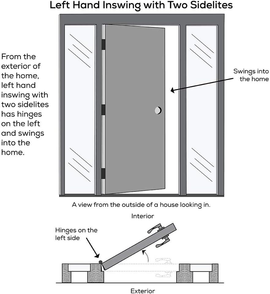 Primed White Steel Exterior Door with Sidelites, 64" x 80"