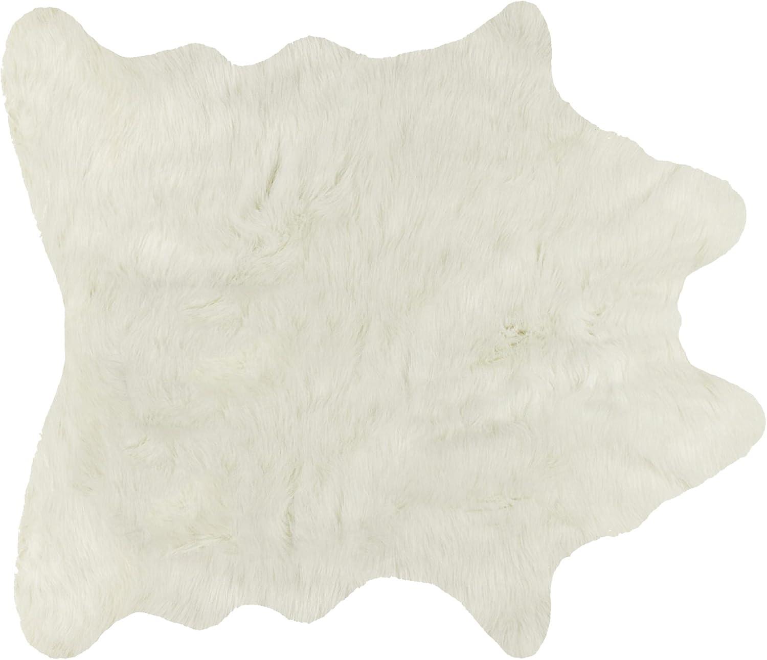 Luxe Classic Faux Hide Rug | Off-white | 5.25'x7.5'