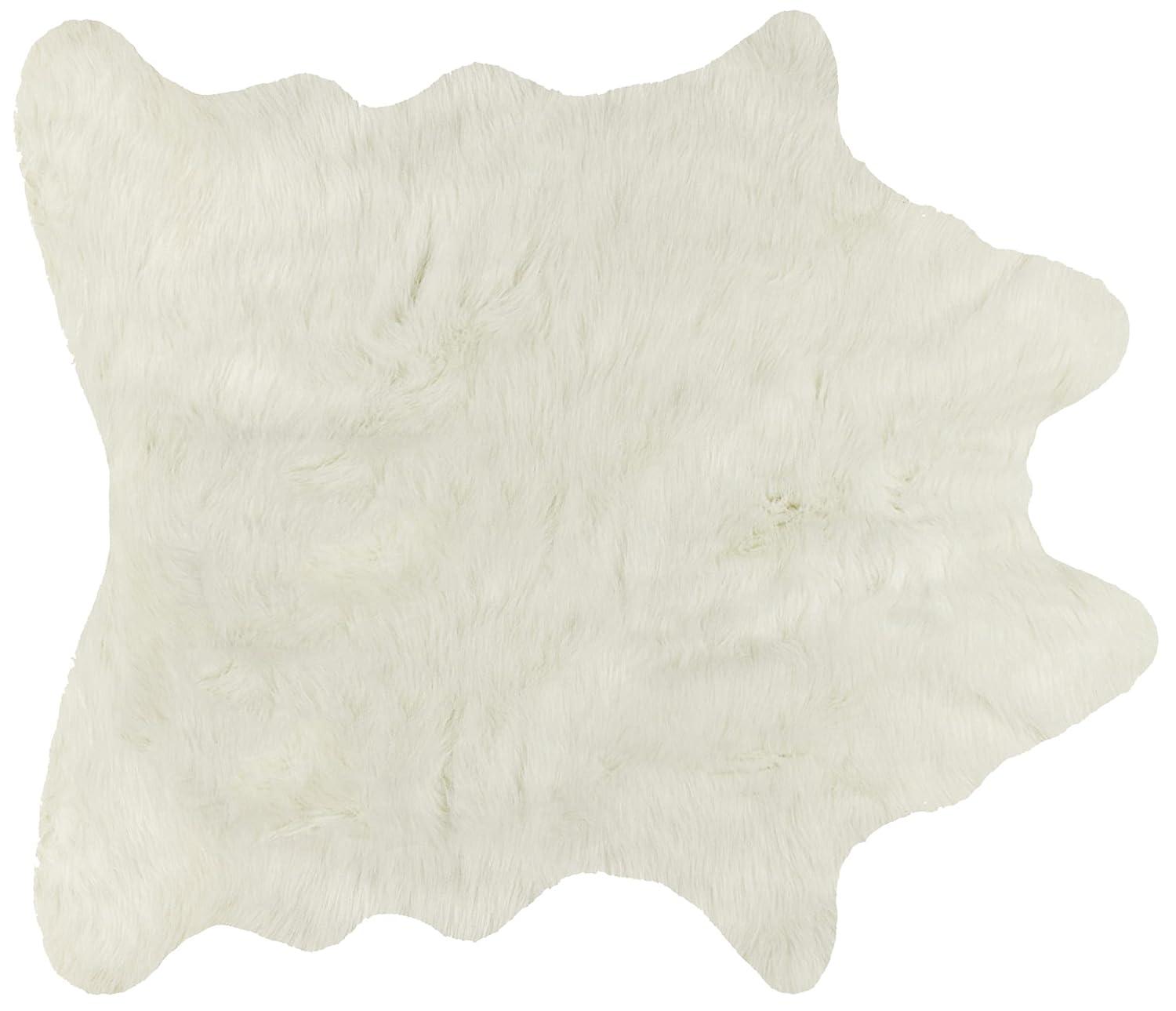 Luxe Classic Faux Hide Rug | Off-white | 5.25'x7.5'