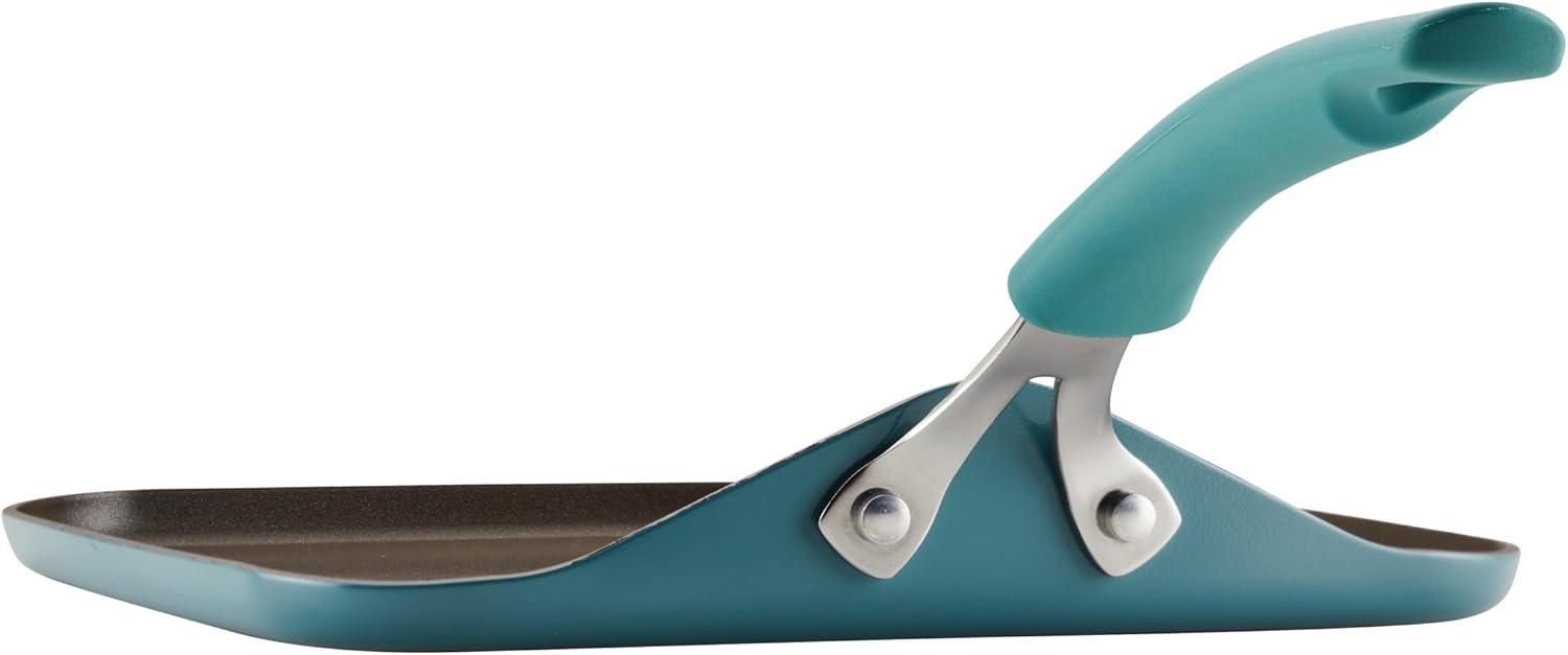 Rachael Ray Rachael Ray Cook + Create Aluminum Nonstick Square Stovetop Griddle Pan, 11-Inch
