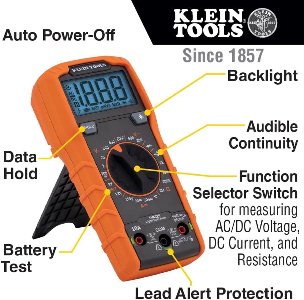 Klein Tools MM325 600V Manual-Ranging Digital Multimeter