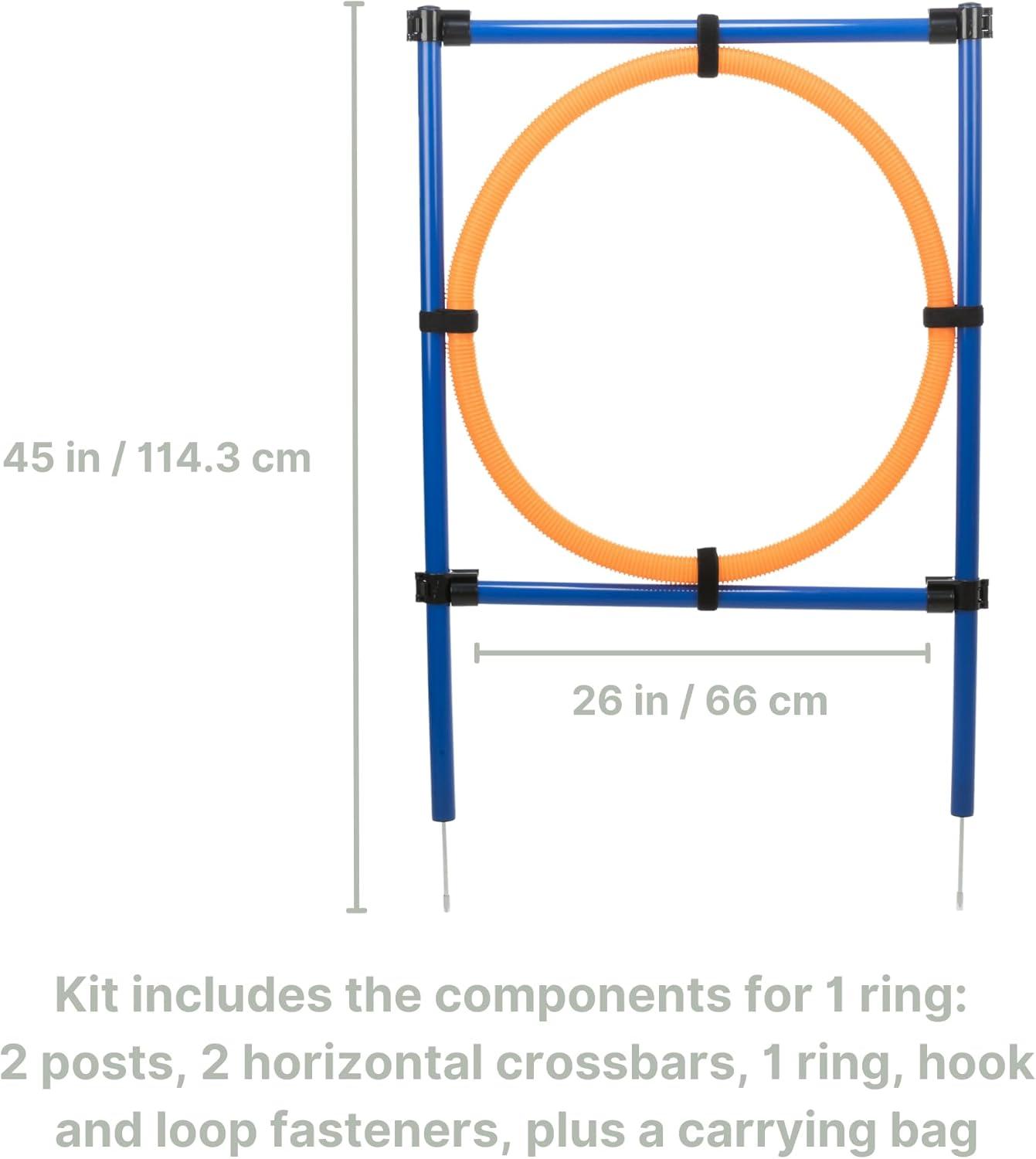 TRIXIE Dog Agility Ring, Portable Dog Hoop, Obstacle Course Equipment