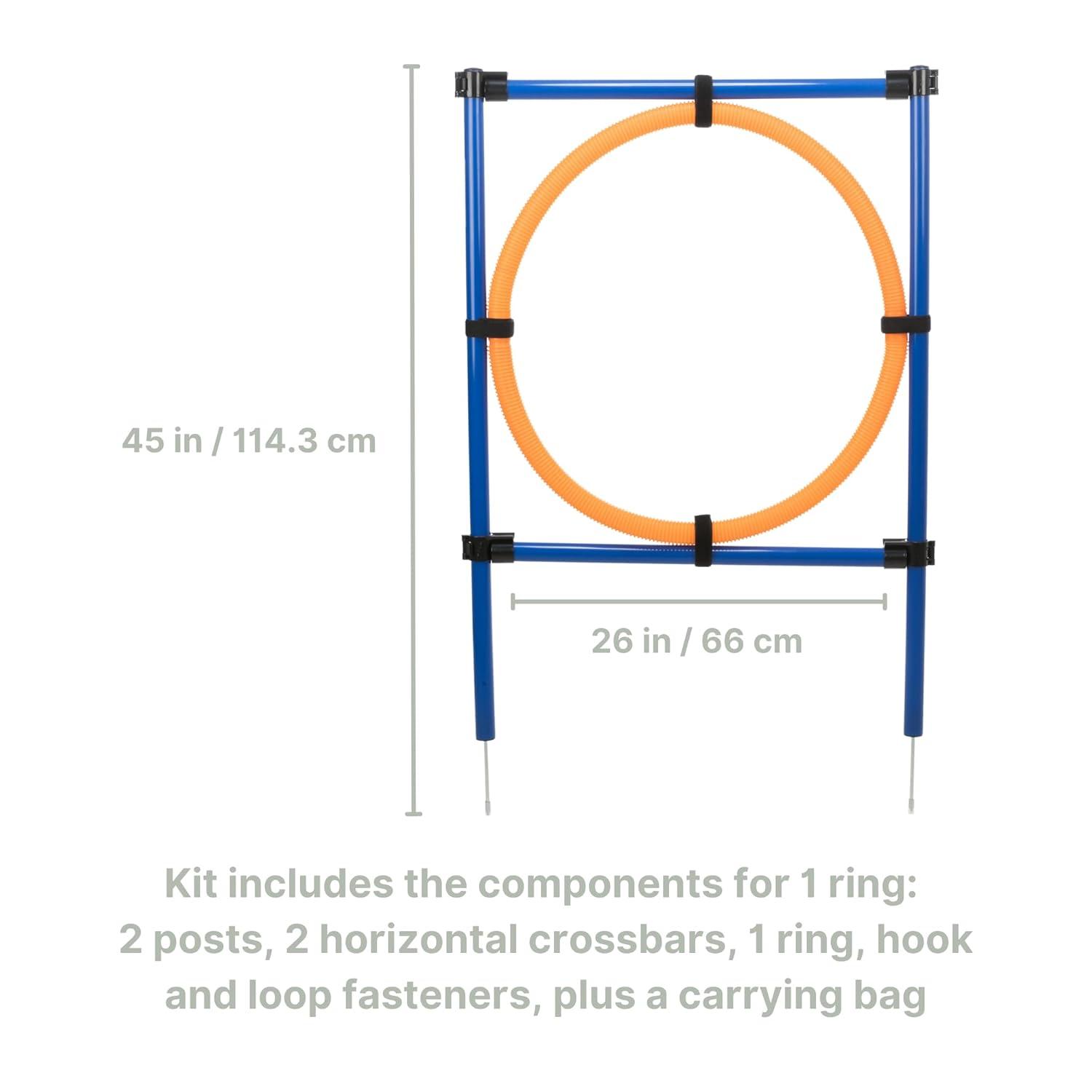 TRIXIE Dog Agility Ring, Portable Dog Hoop, Obstacle Course Equipment