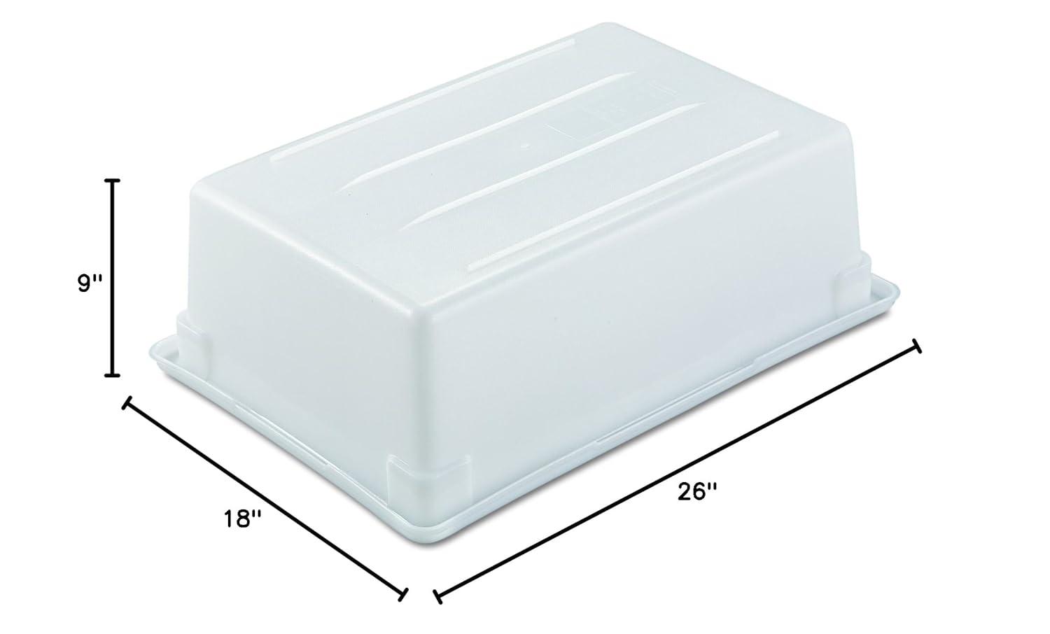 Rubbermaid FG350000 White 12.5 Gallon Food / Tote Box