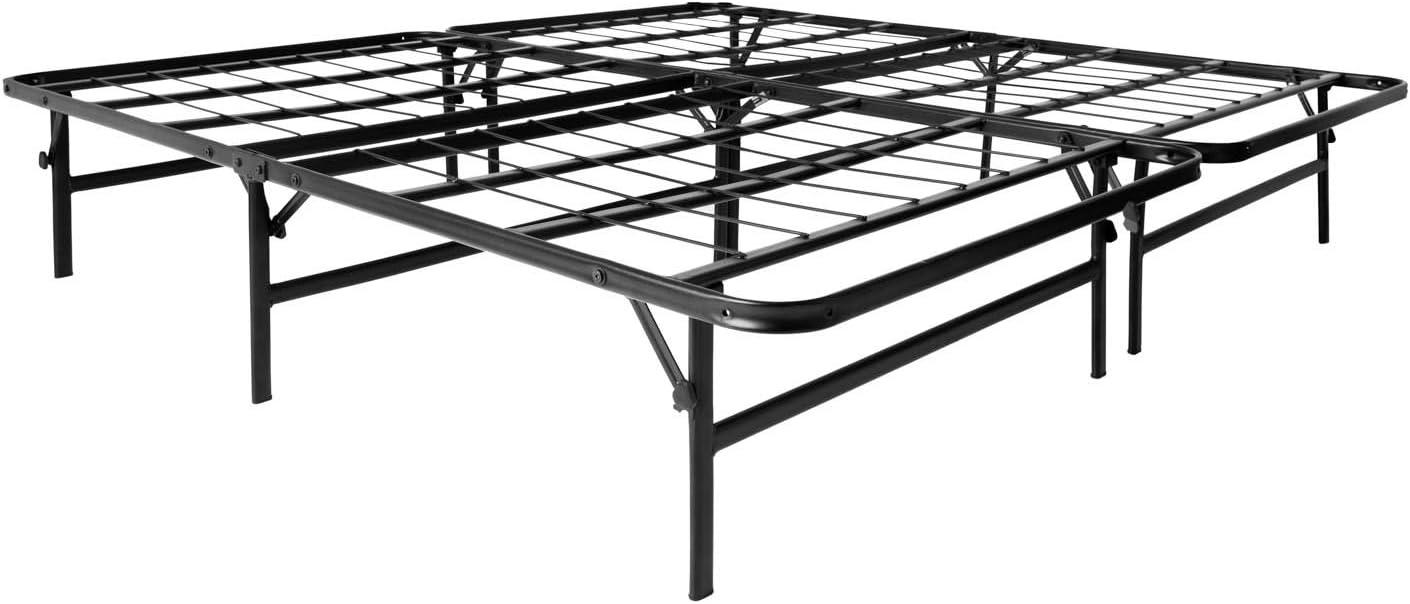 Twin Black Metal Foldable Platform Bed Frame