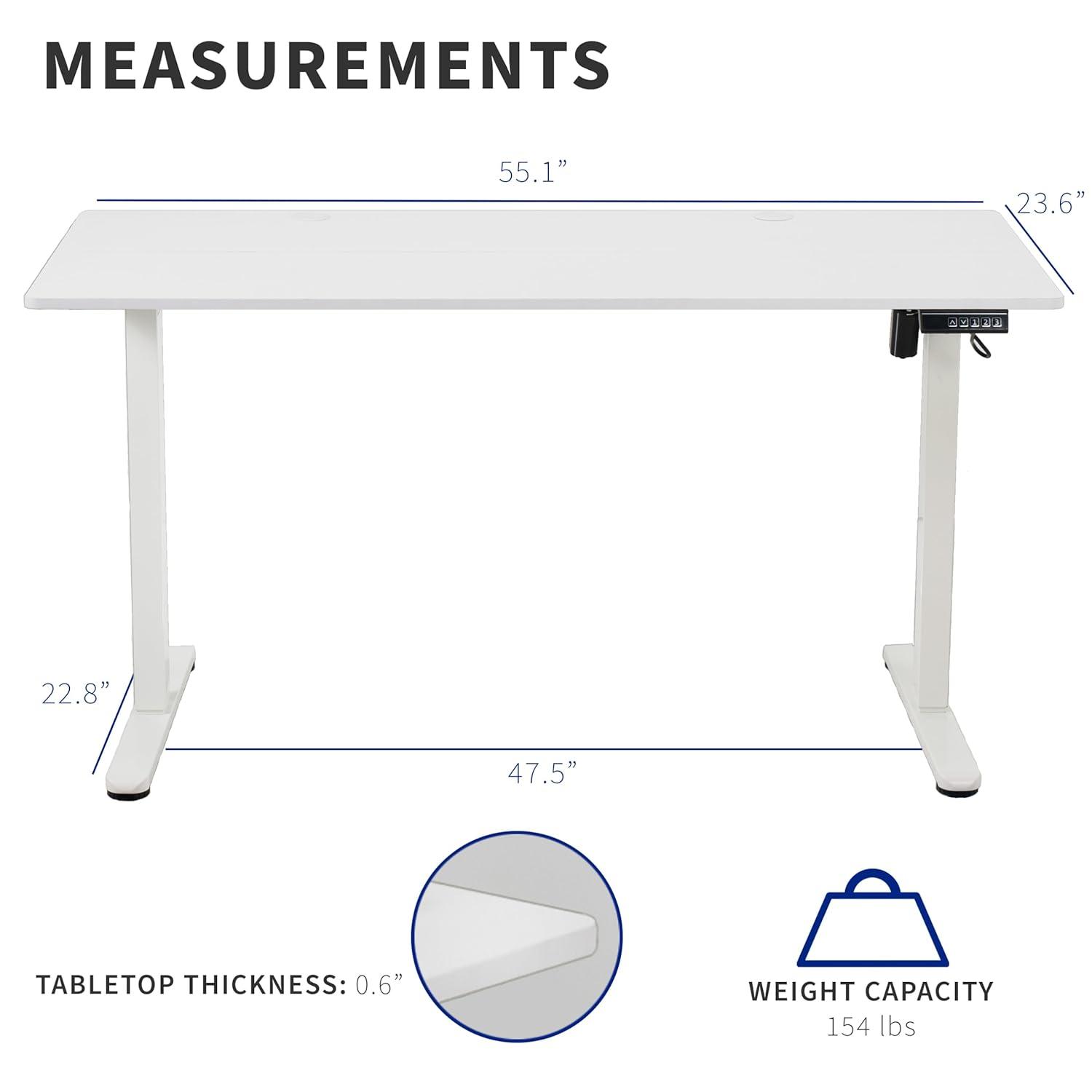 Vivo VIVO 55" x 24" Electric Sit Stand Desk, Height Adjustable Workstation (E155TB series)