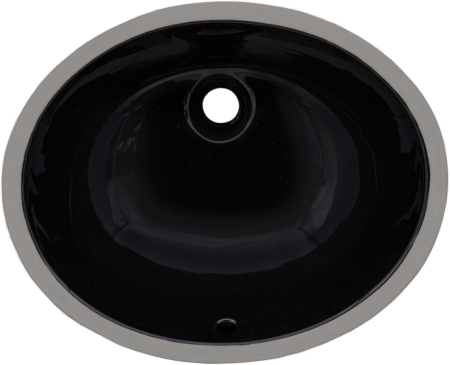 Ruvati 16 x 13 inch Undermount Bathroom Sink Oval Porcelain Ceramic with Overflow