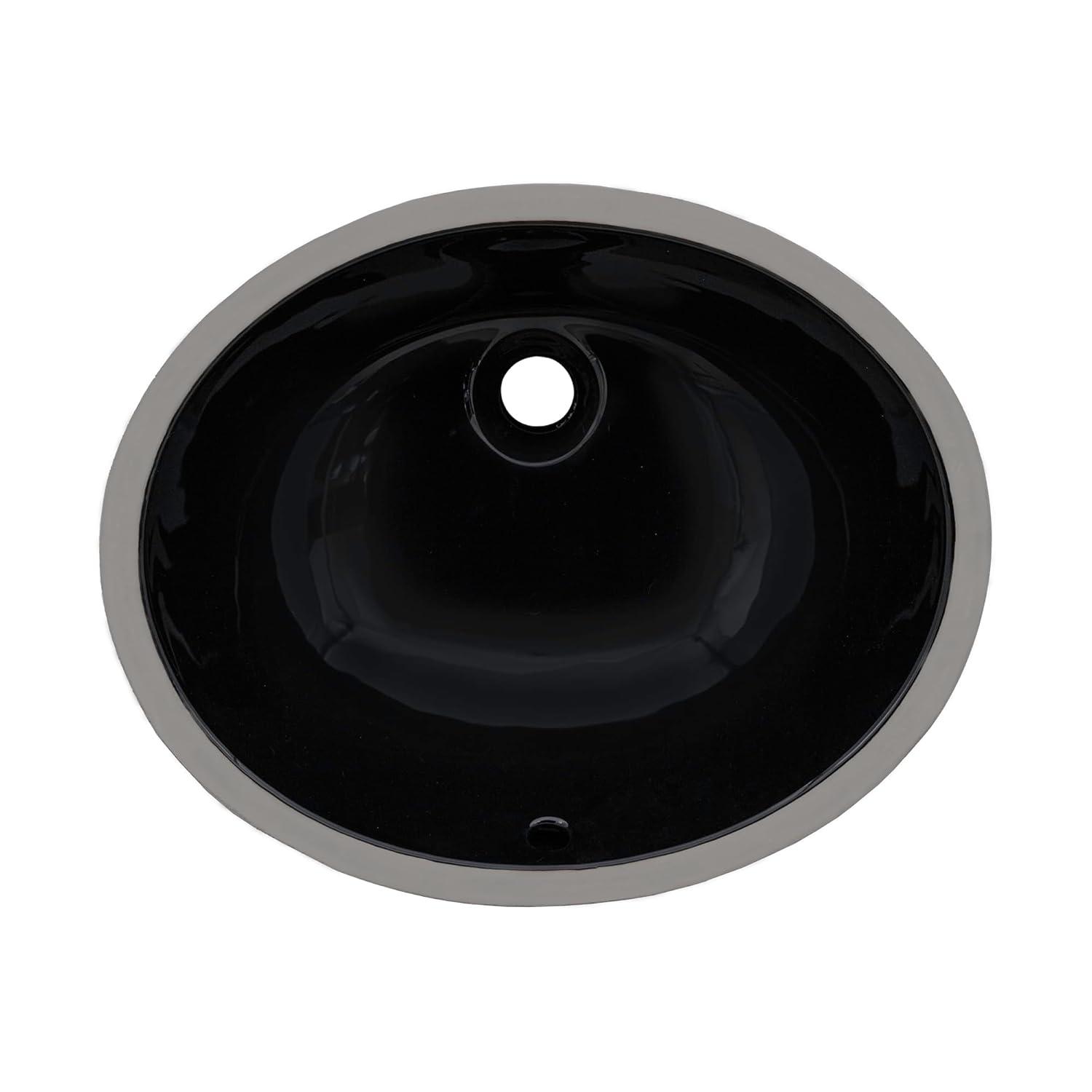 Ruvati 16 x 13 inch Undermount Bathroom Sink Oval Porcelain Ceramic with Overflow