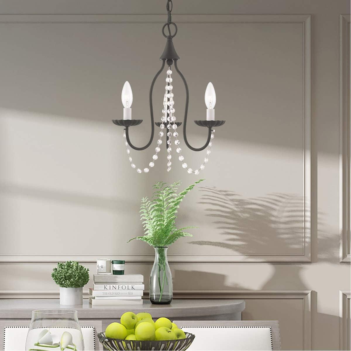 Livex Lighting Alessia 3 - Light Chandelier in  Black