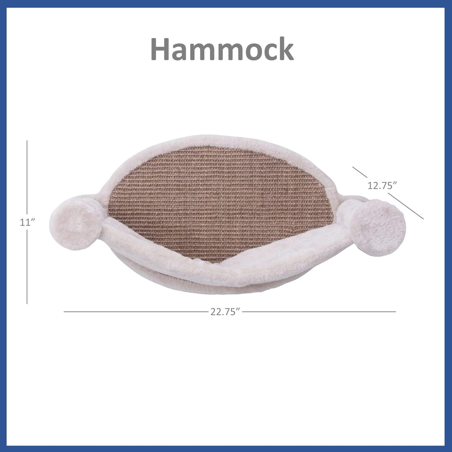 TRIXIE TRIXIE Wall Mounted Cat Lounge Set, Hammock and Condo with Two Steps, Cat Furniture, Scratching Post