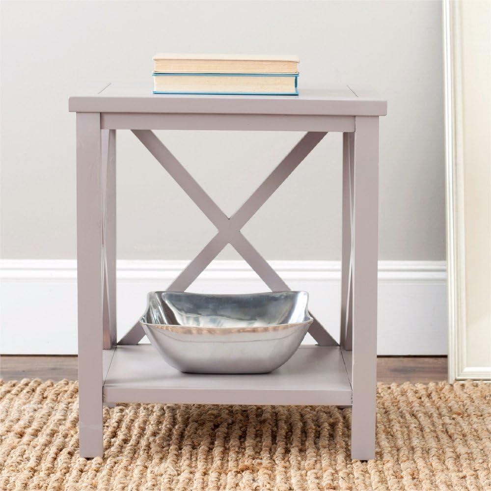 CandenceCross Back End Table - Grey - Safavieh.