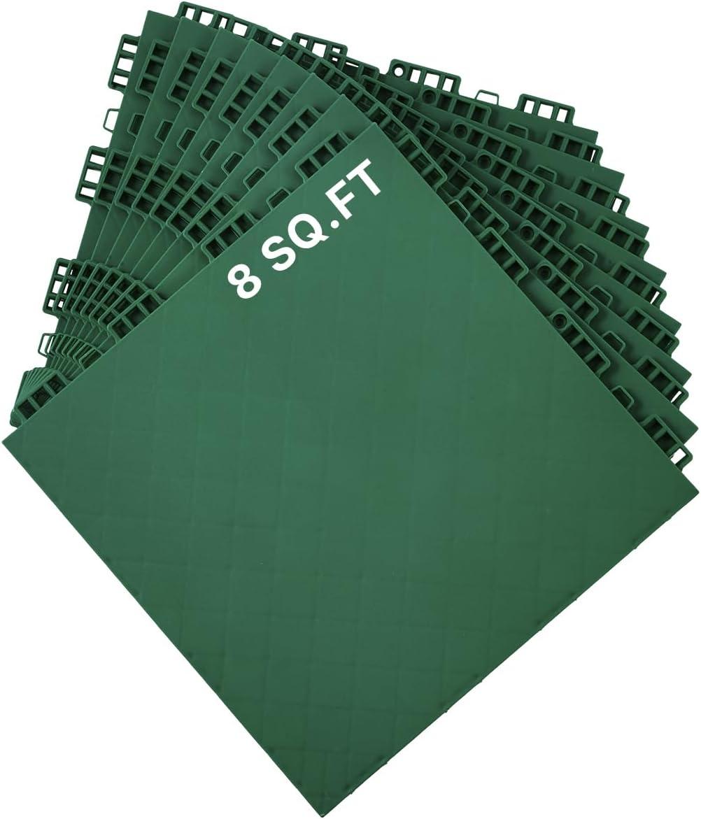 Green Interlocking Waterproof Outdoor Sports Floor Tiles