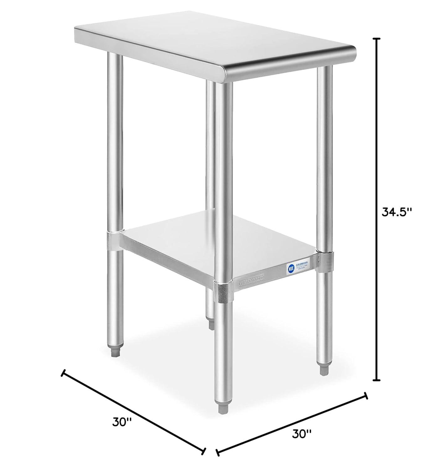 GRIDMANN NSF Stainless Steel Commercial Prep Table By GRIDMANN