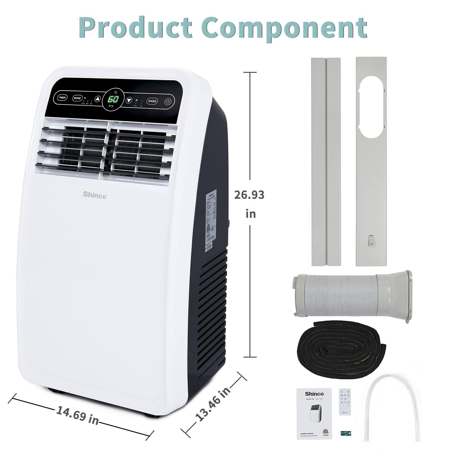 Shinco Shinco 8,000 BTU(ASHRAE) Portable Air Conditioner with Remote
