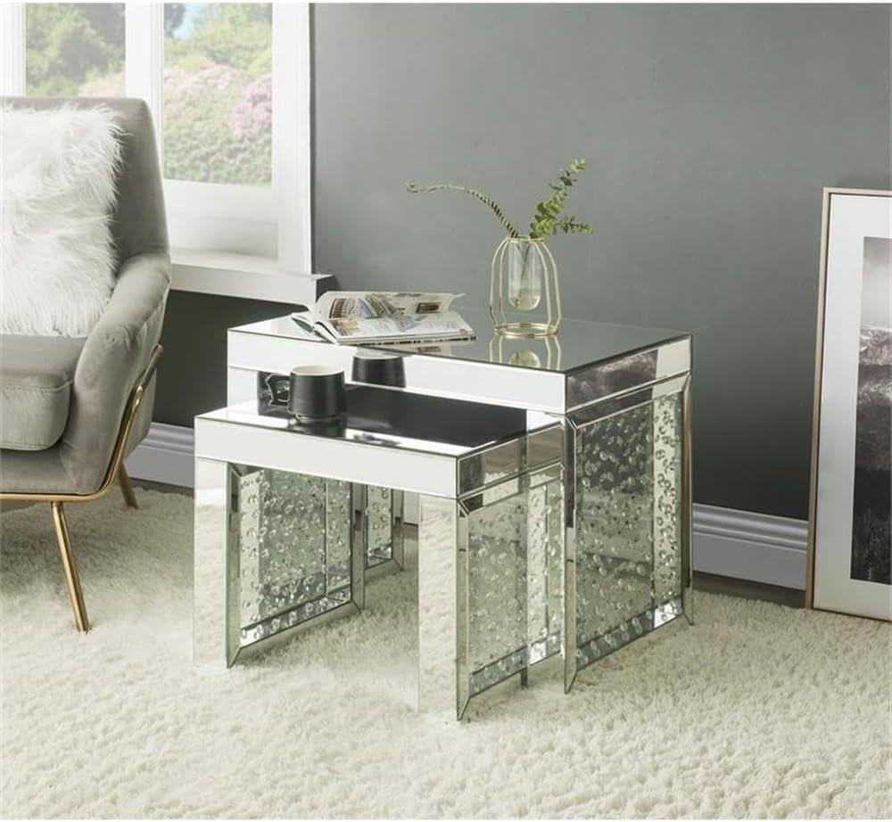 ACME Nysa Rectangular Accent Table in Mirrored