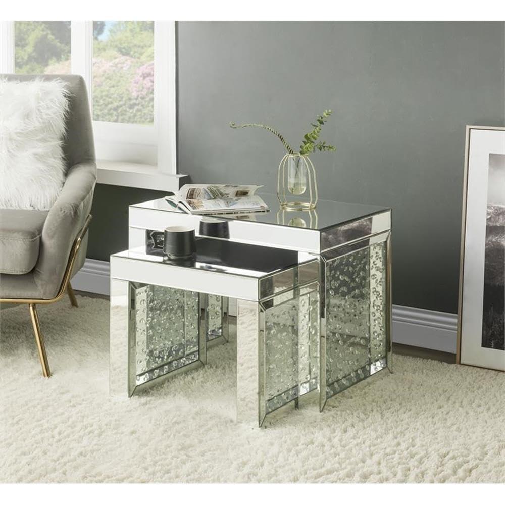 ACME Nysa Rectangular Accent Table in Mirrored