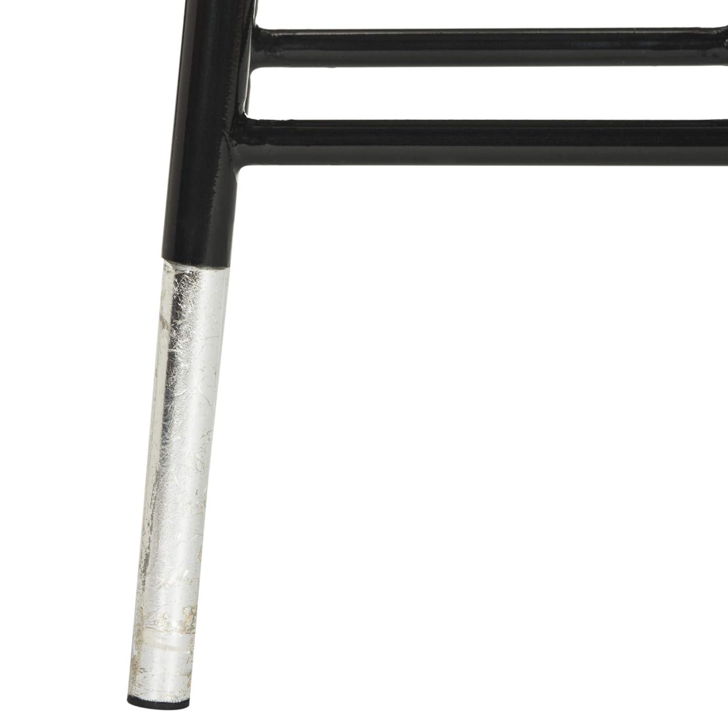 Kenzie Silver Dipped Counter Stool - FOX3211 - White/Silver - Safavieh Couture