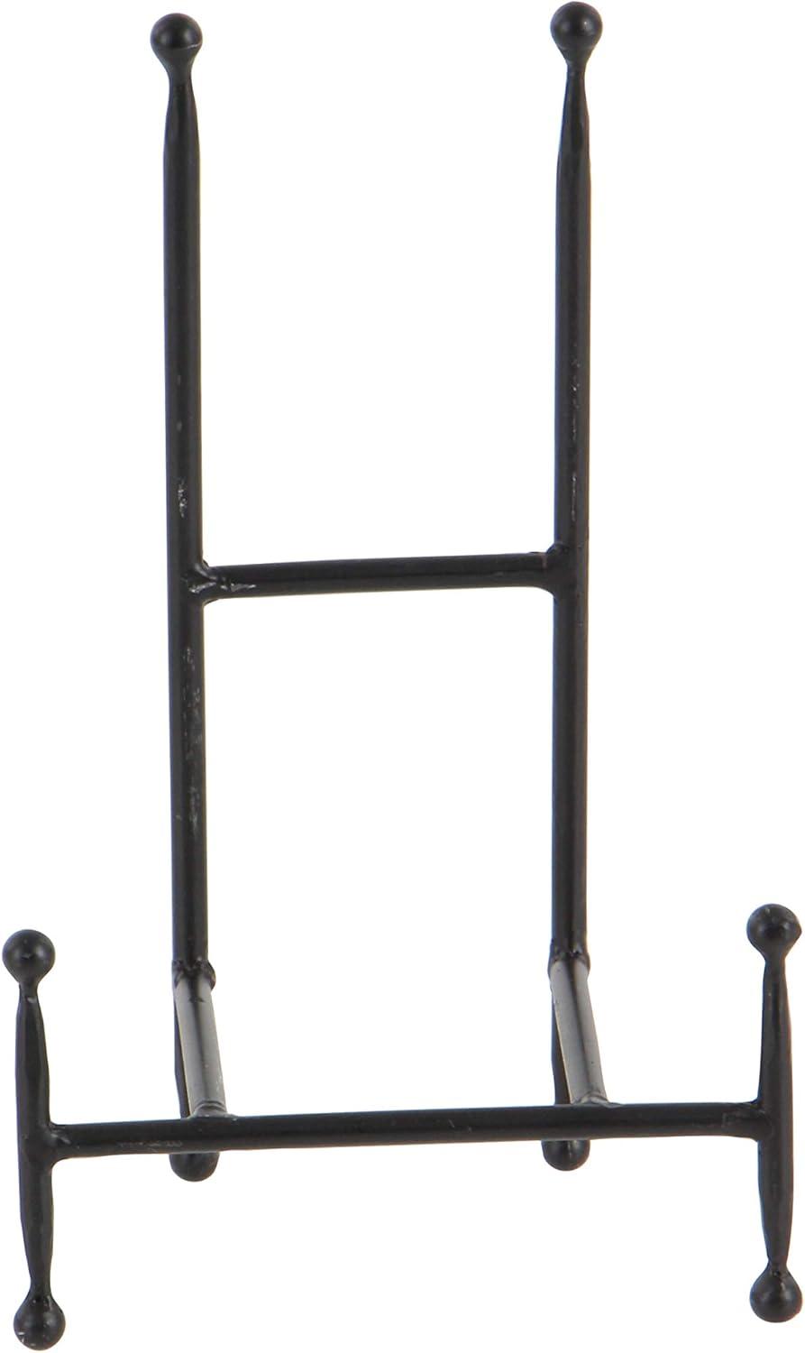 DecMode 14", 12", 10", 8"H Black Metal Easel with Ball Details, 4-Pieces