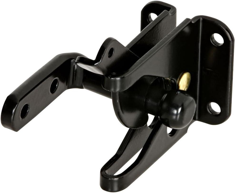 Black Steel Automatic Gate Latch for Outswing Gates