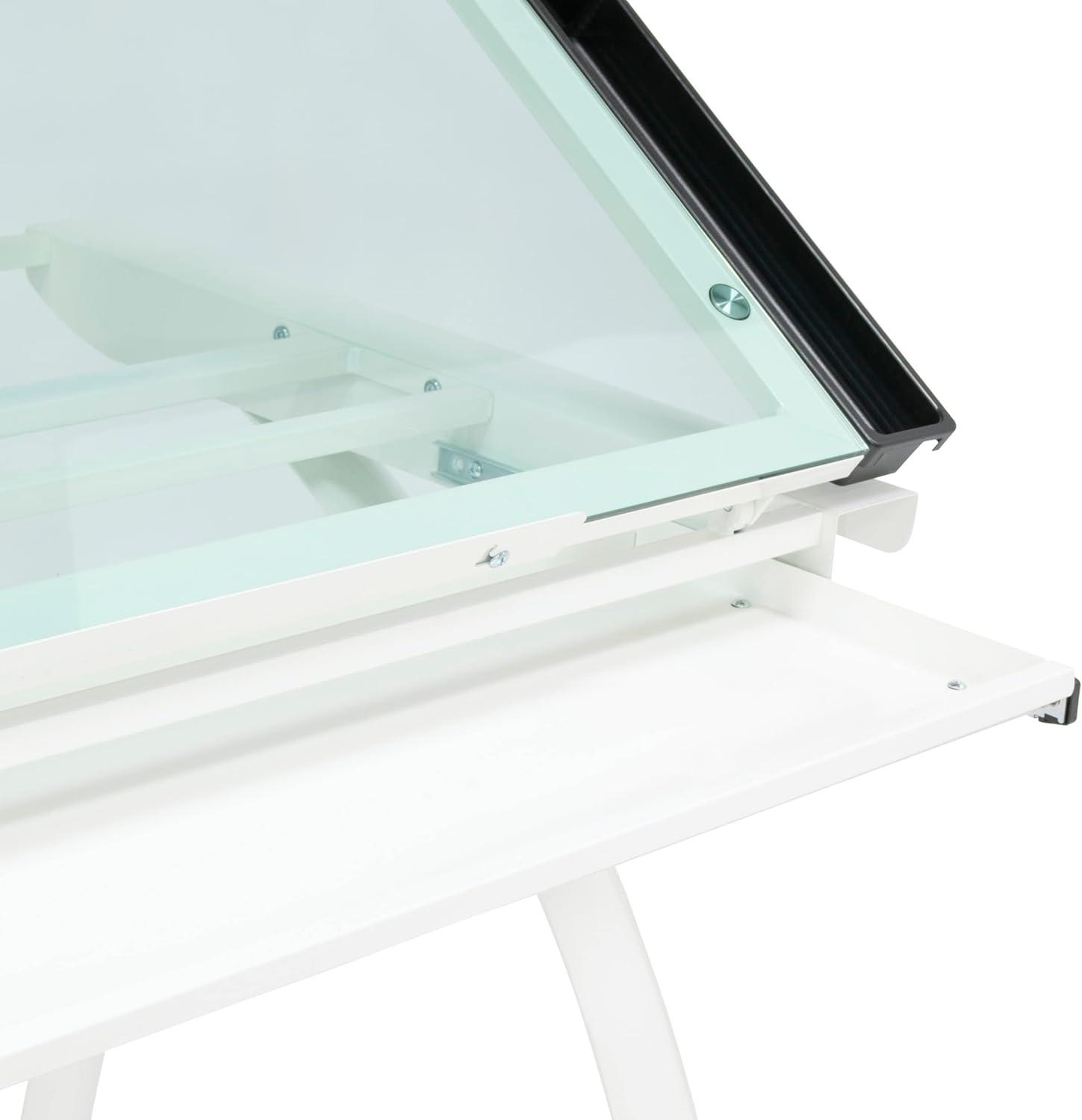 Studio Designs Futura Craft Station - Ivory Frame/Sea Green Glass