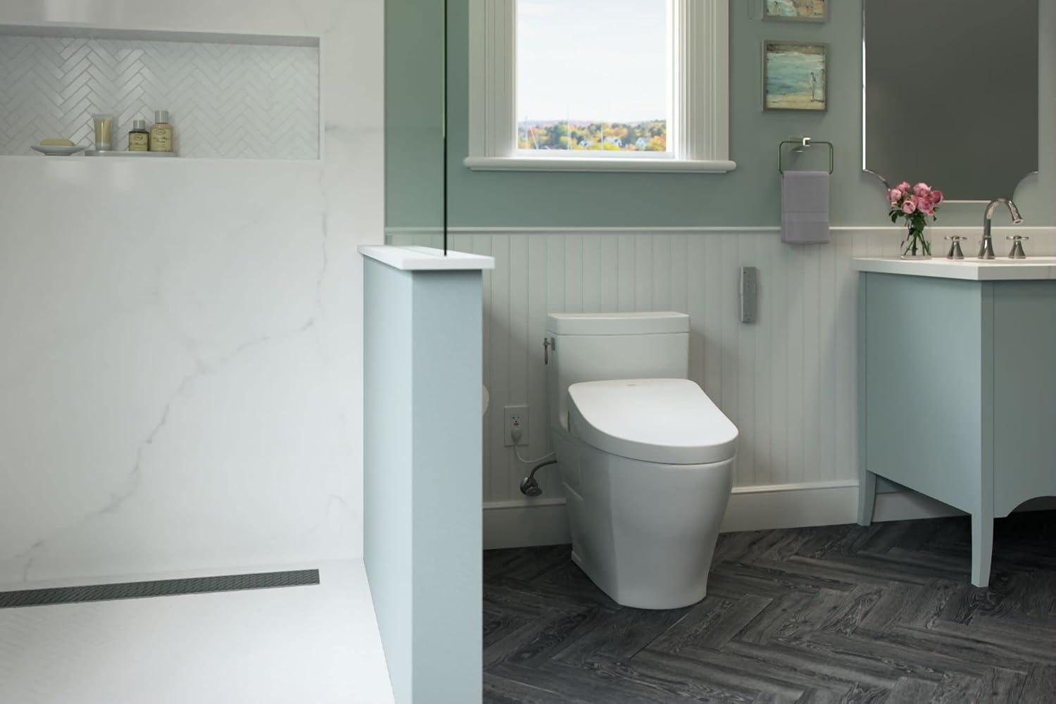Toto Washlet S550e Electric Bidet Toilet Seat, Elongated