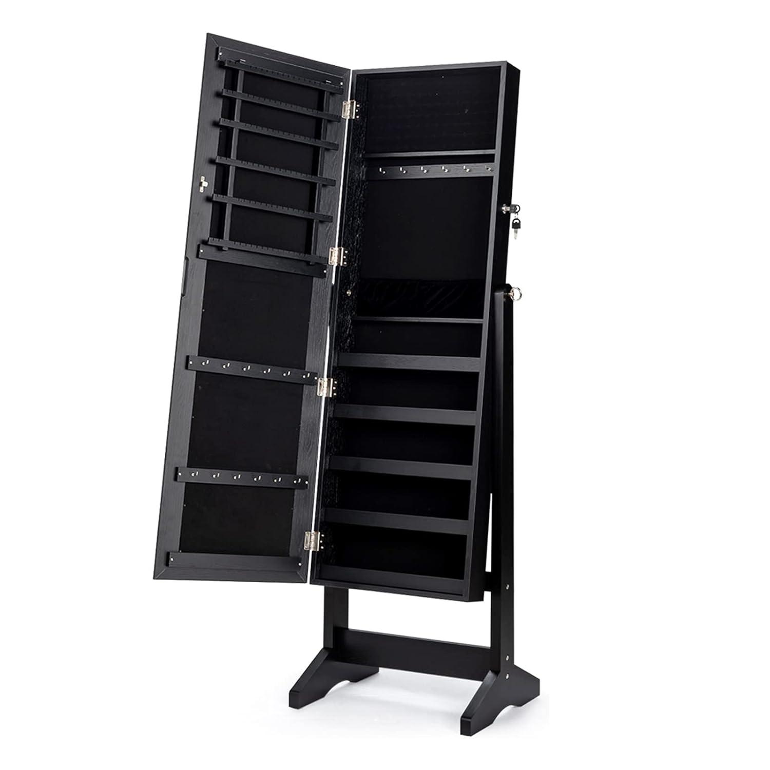 NIERBO Lockable Jewelry Organizer Mirror - Stylish Storage Solution For Women