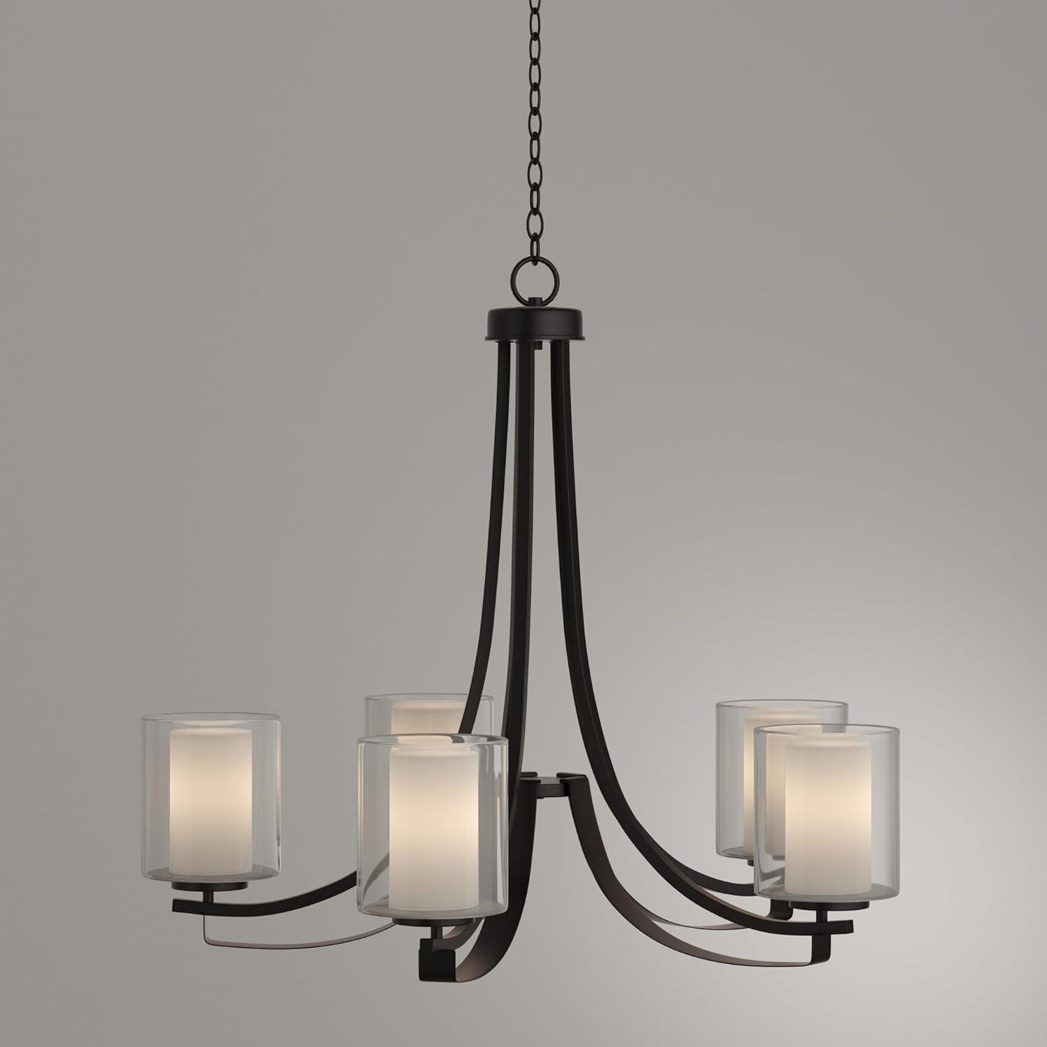 Minka Lavery 4105-172 Parsons Studio 5 Light Chandelier in Smoked Iron