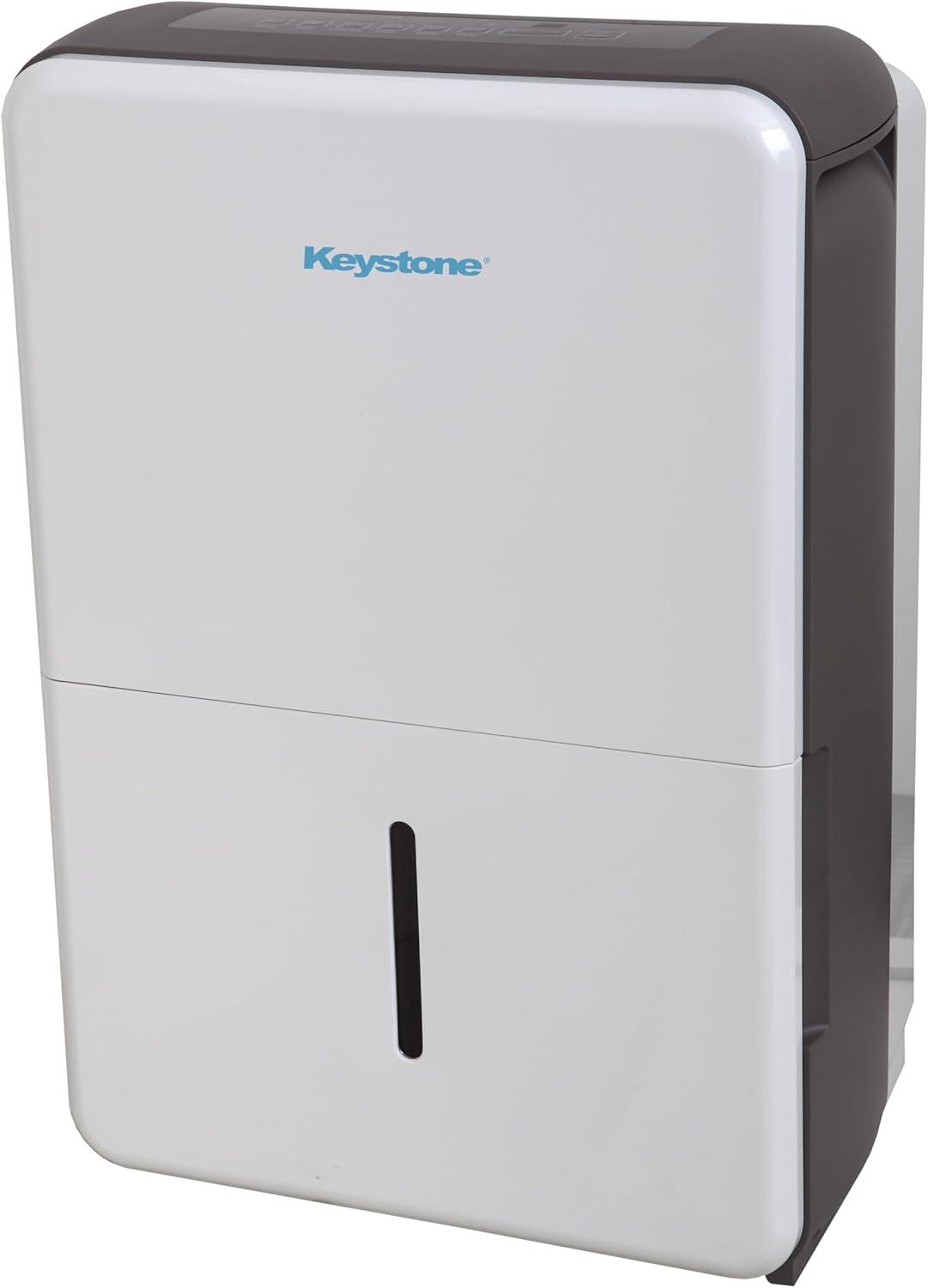 Keystone Energy Star Portable Dehumidifier in White for Rooms up to 1500 Sq. Ft.