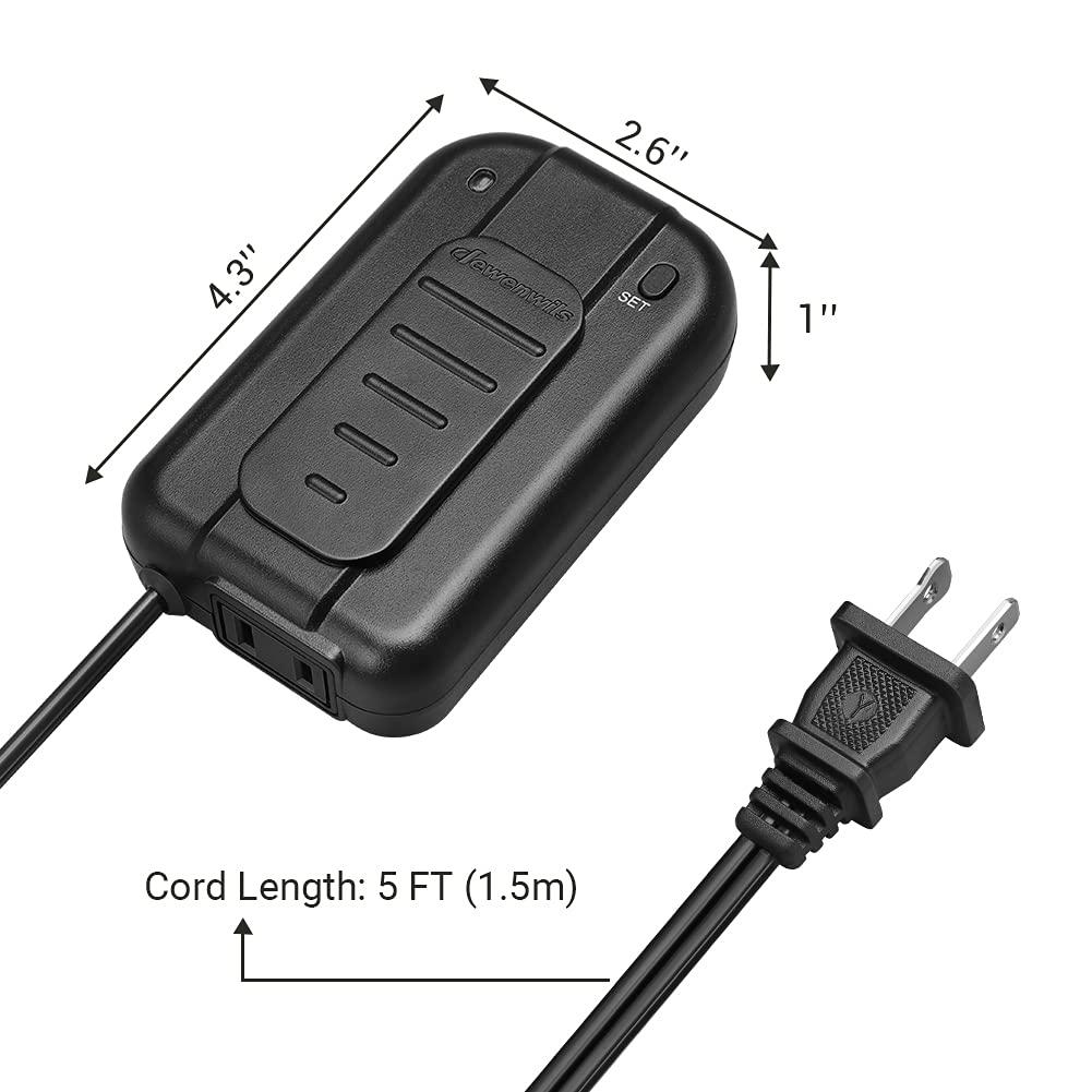 5 ft. Extension Cord Black Dimmer Switch, Foot Dimmer for Dimmable LED/CFL/Incandescent Bulb, Full Range Slide Control