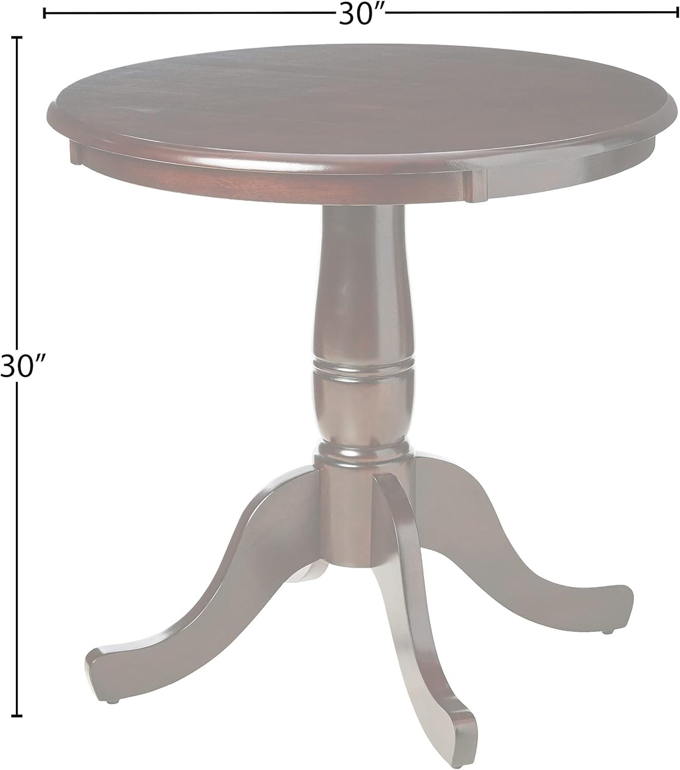 30" Round Top Pedestal Dining Table - International Concepts