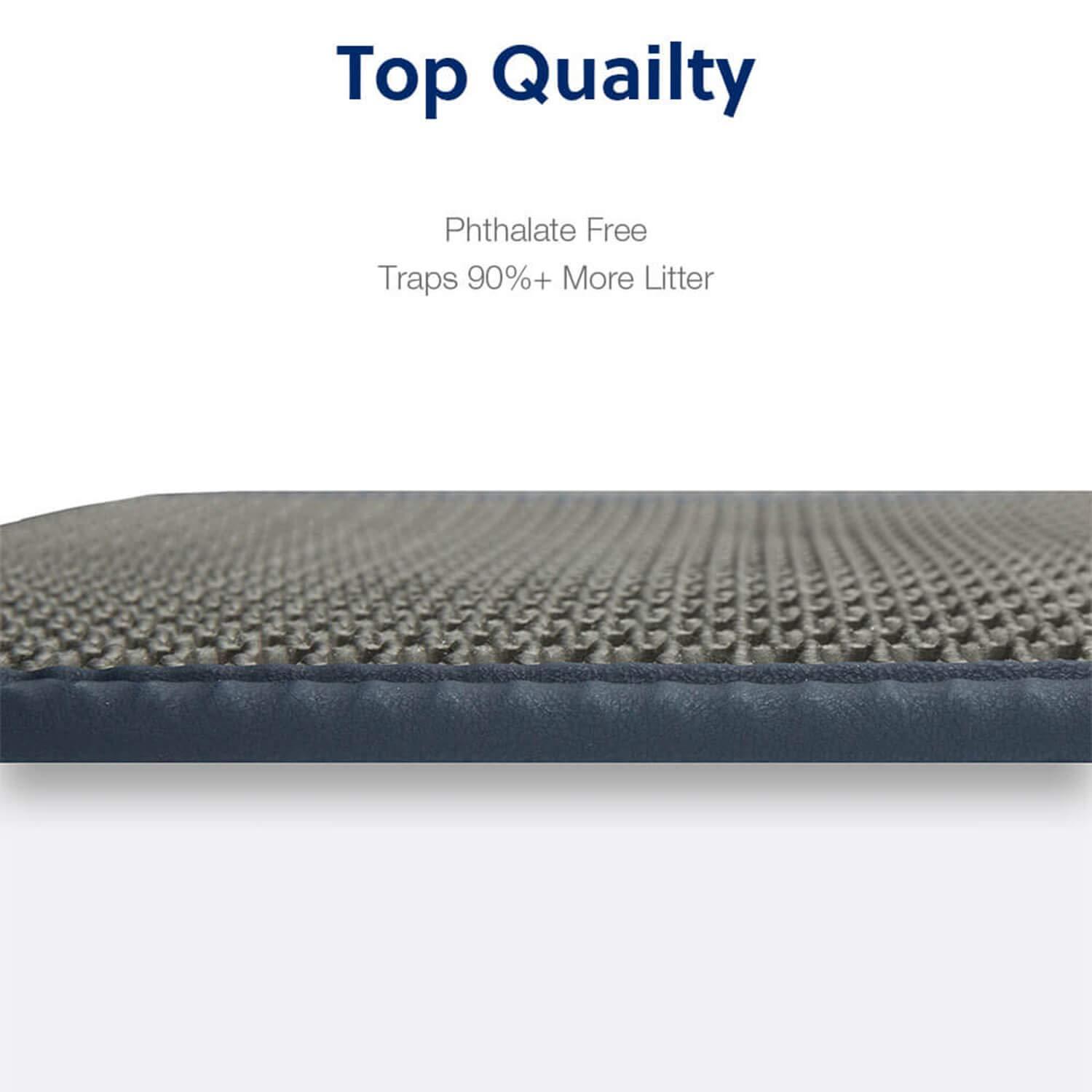 WePet Cat Litter Mat, Kitty Litter Trapping Mat, Honeycomb Double Layer Mats, No Phthalate, Urine Waterproof, Easy Clean, Scatter Control, Catcher Litter Tray Box Rug Carpet