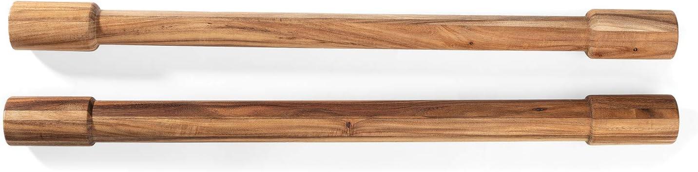 Ironwood Gourmet Acacia Wood Rolling Pins, Set of 2 Long Rolling Pins