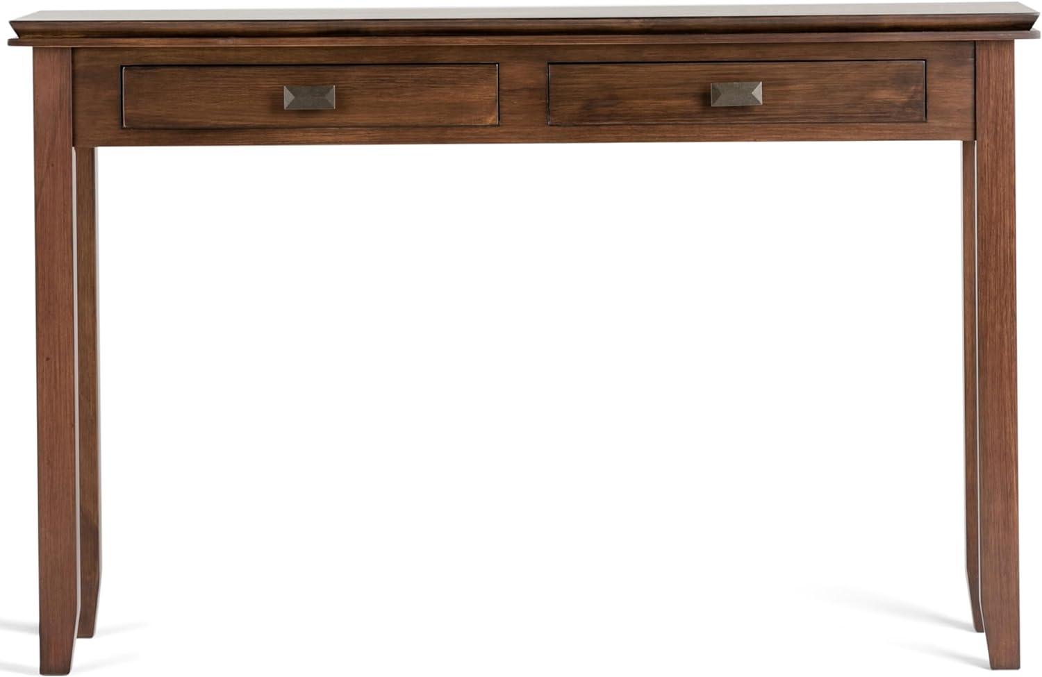 Artisan SOLID WOOD 46 inch Wide Transitional Console Sofa Table in Russet Brown