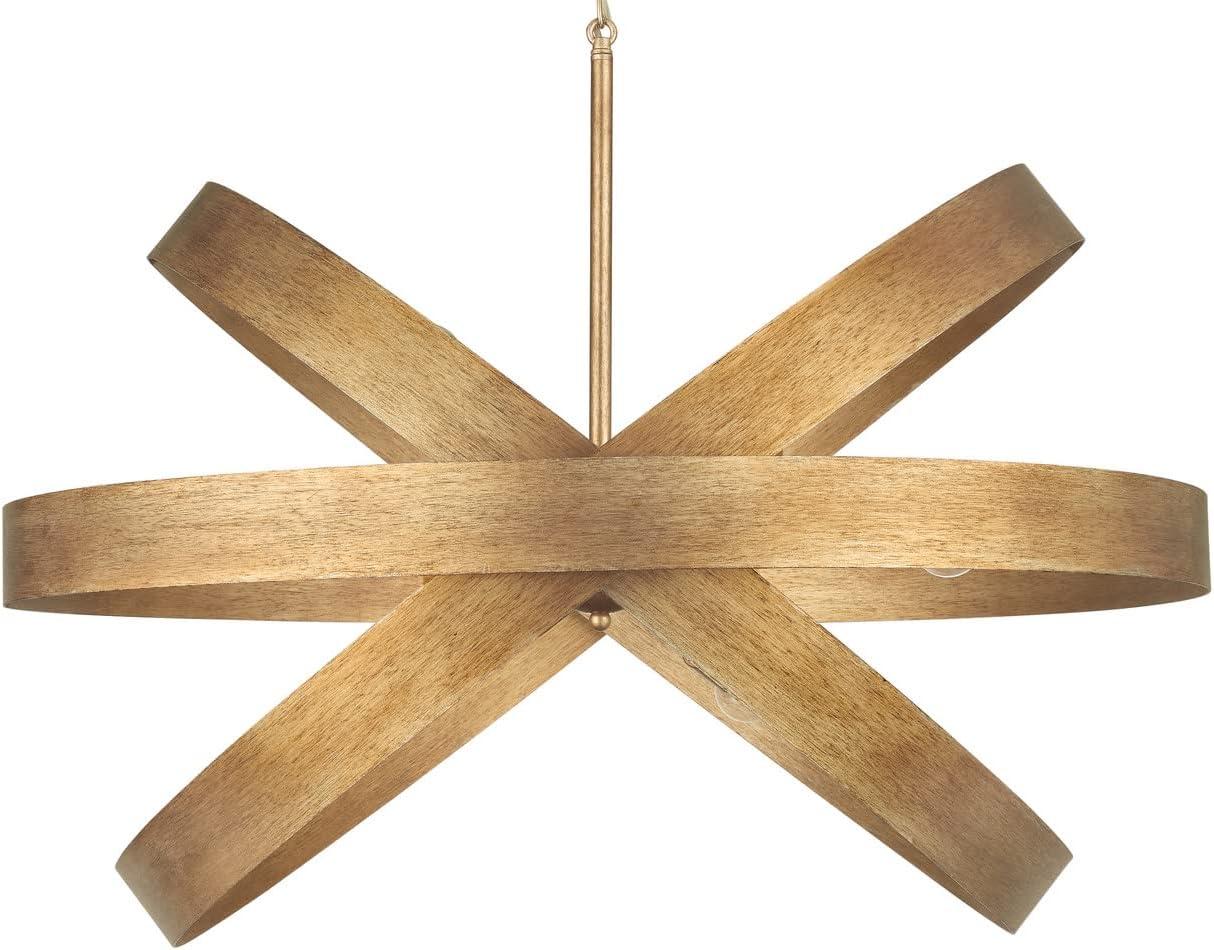 Mystic Luster 6-Light Sputnik Chandelier with Distressed Coat