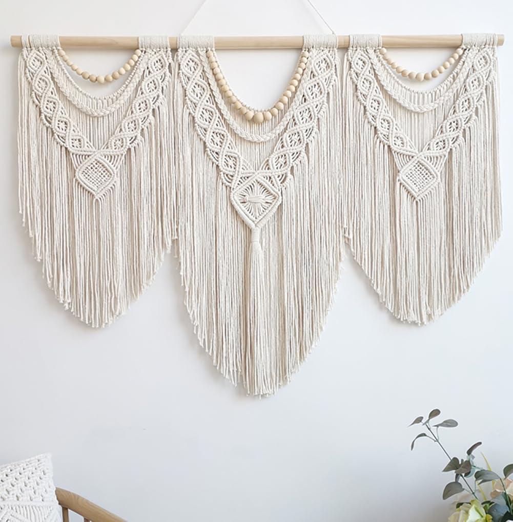 Rosalind Wheeler Macrame Wall Hanging Large Boho Wall Decor Wall Decor Living Room