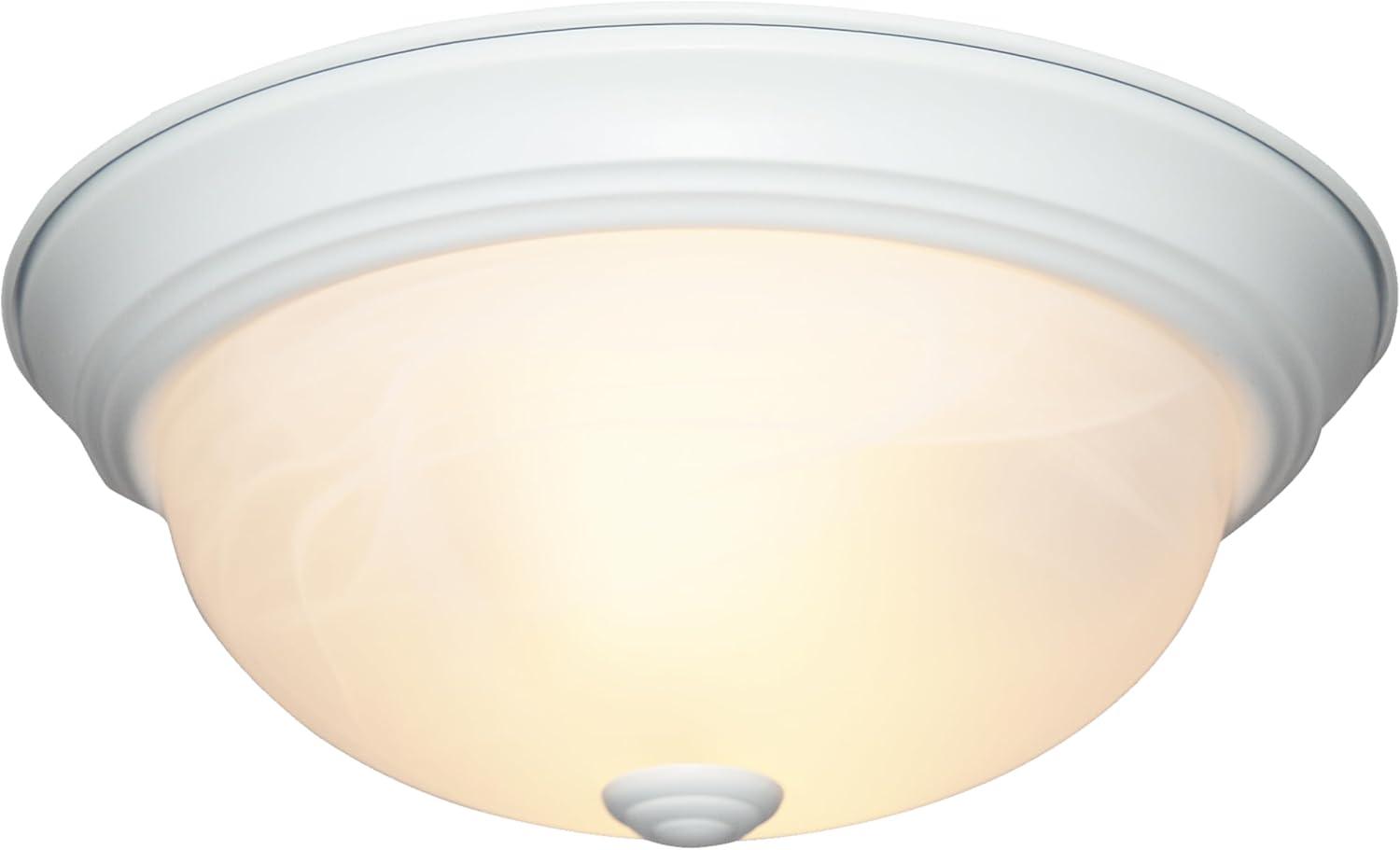 Designers Fountain 13.25 inch 2-Light White Flush Mount Ceiling Light, 1257M-WH-AL