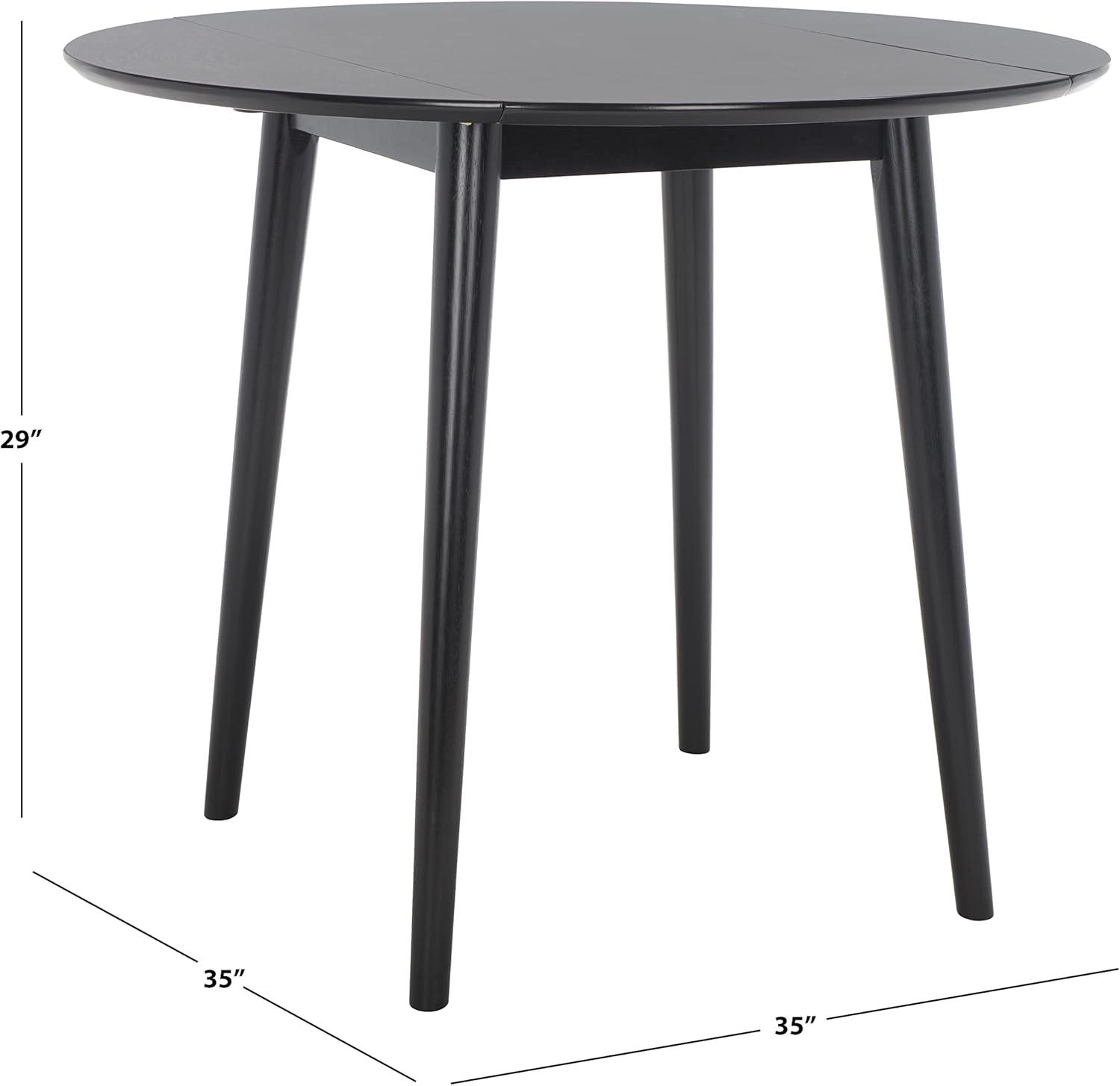 Lovell Folding Round Dining Table - Black - Safavieh