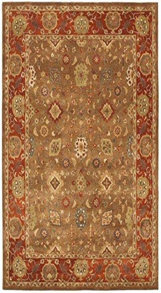 Heritage HG952 Handmade Accent Rug - 2'3"x4' - Moss/Rust - Safavieh
