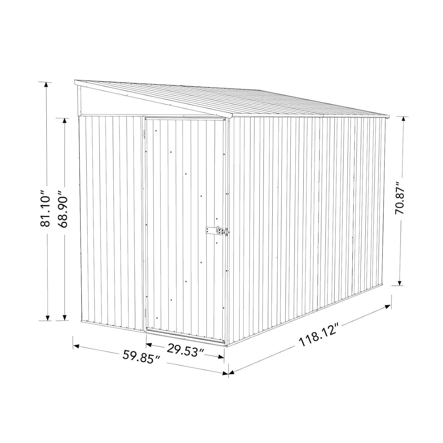 Absco Absco Durango Galvanized Steel Storage Shed
