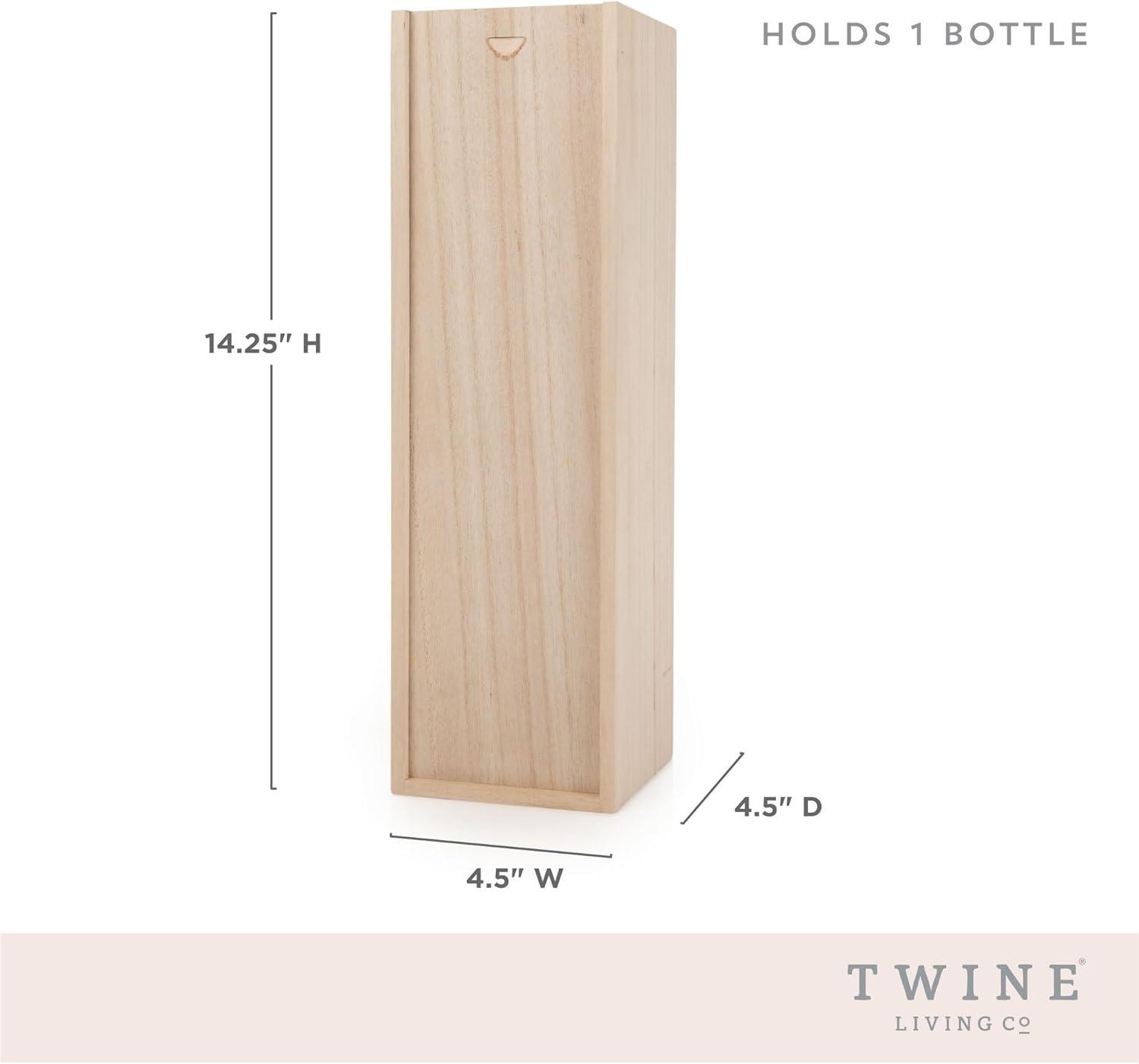 Twine Marketplace™ 1-Bottle Wood Wine Box