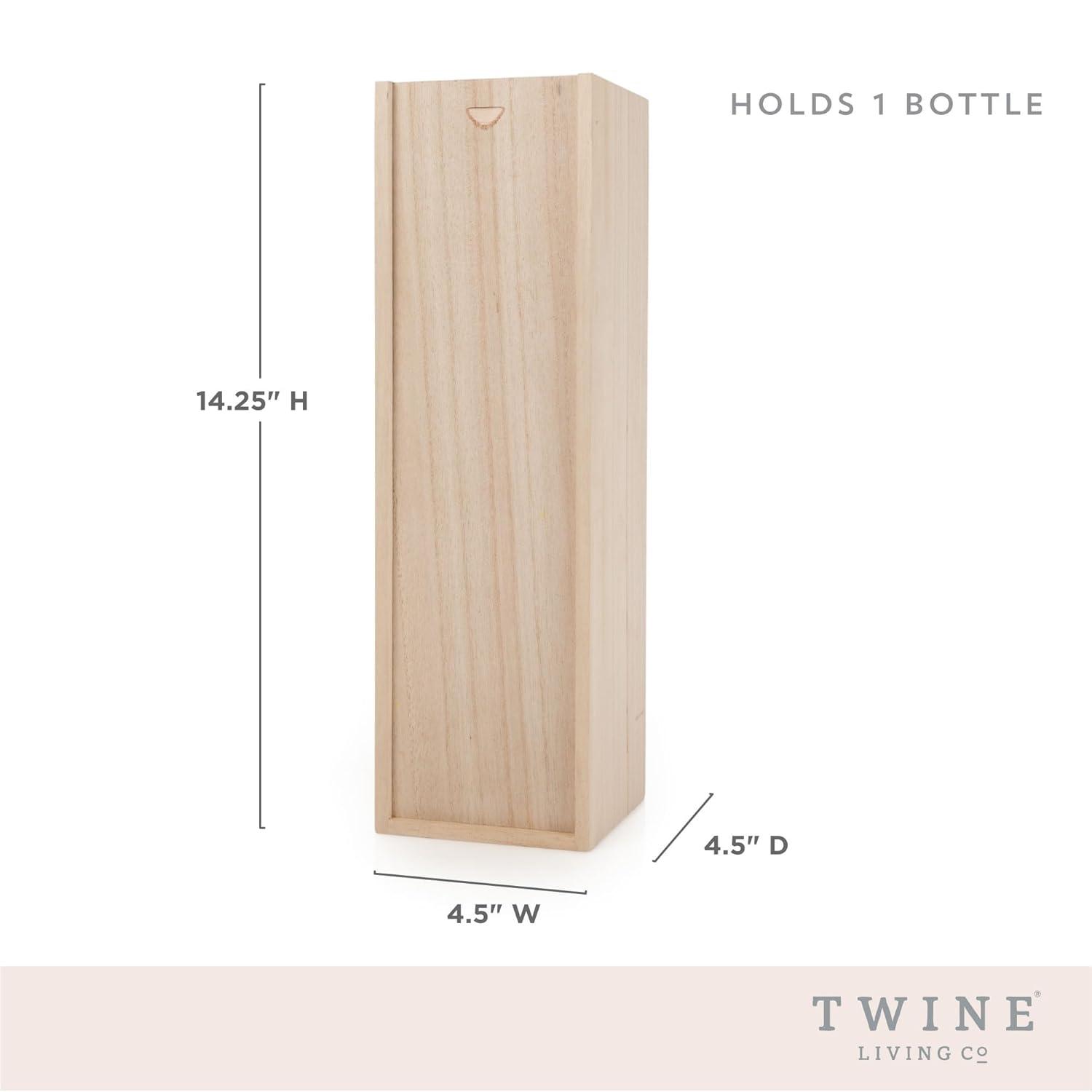 Twine Marketplace™ 1-Bottle Wood Wine Box