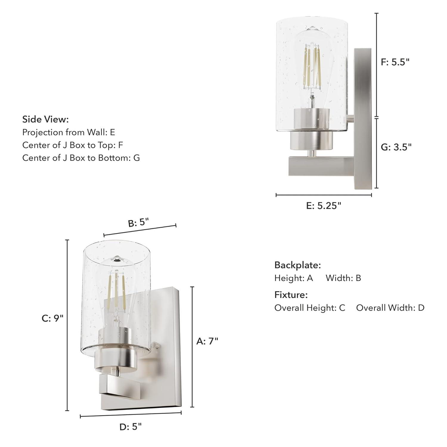 Hartland Aluminum Metal Armed Wall Sconce