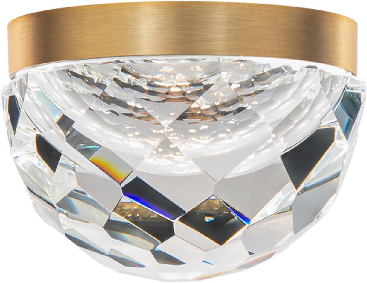 Cascade 6'' Crystal Bowl Dimmable LED Flush Mount