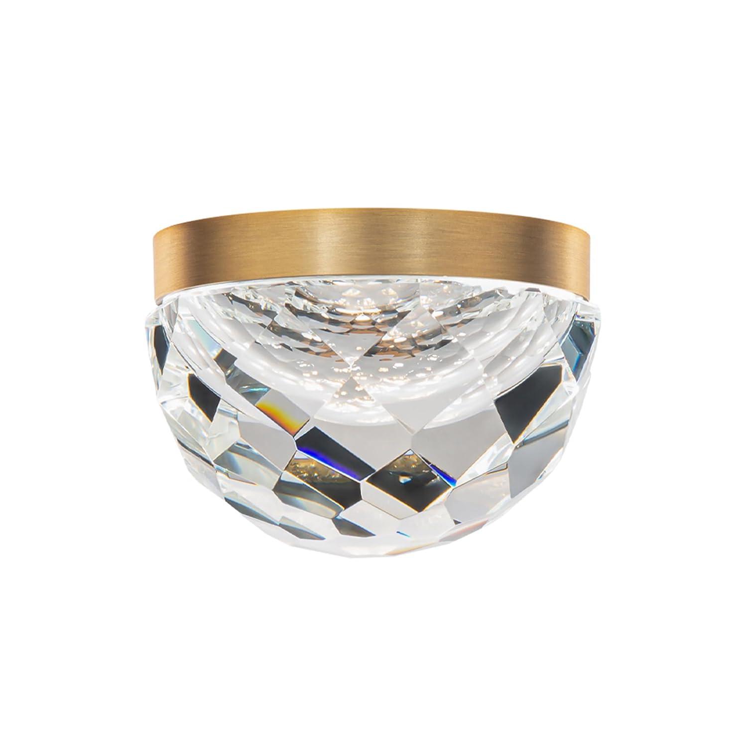 Cascade 6'' Crystal Bowl Dimmable LED Flush Mount
