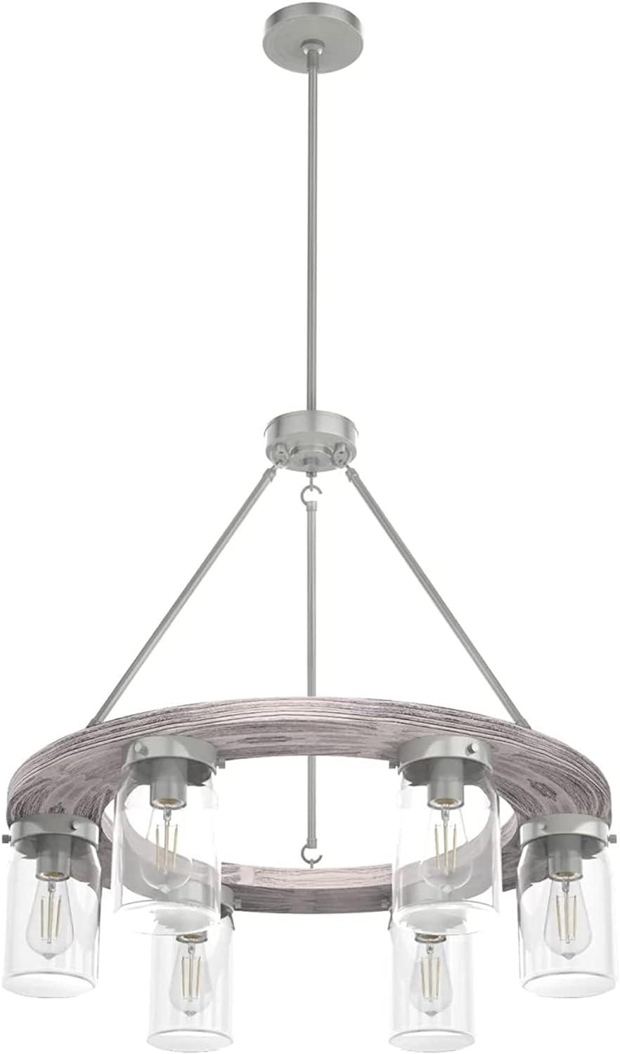 Devon Park 6 - Light Unique / Statement Wagon Wheel Chandelier